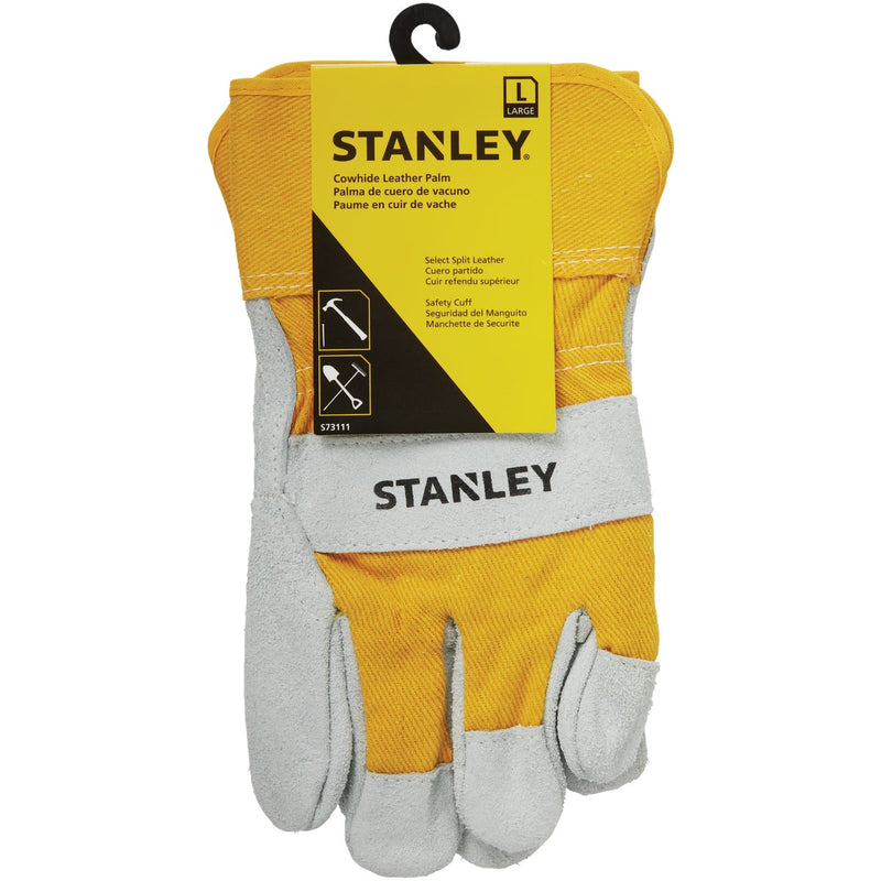 Stanley Men's Large Cowhide Leather Palm Work Glove