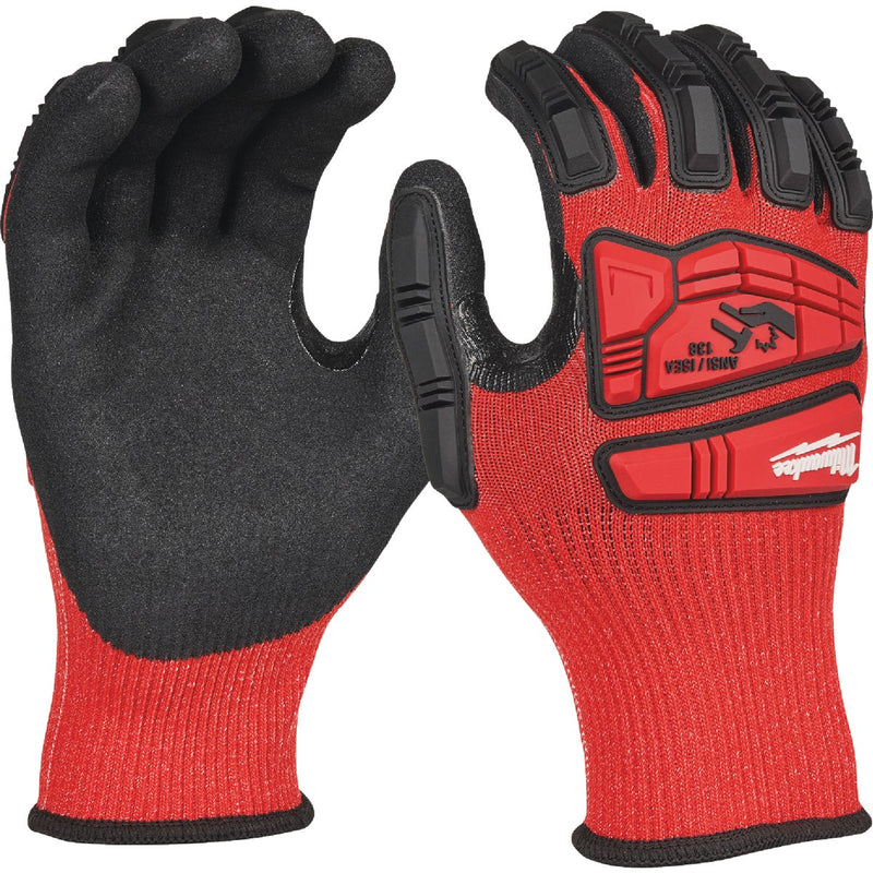 Milwaukee Impact Cut Level 3 Large Unisex Nitrile Dipped Work Gloves