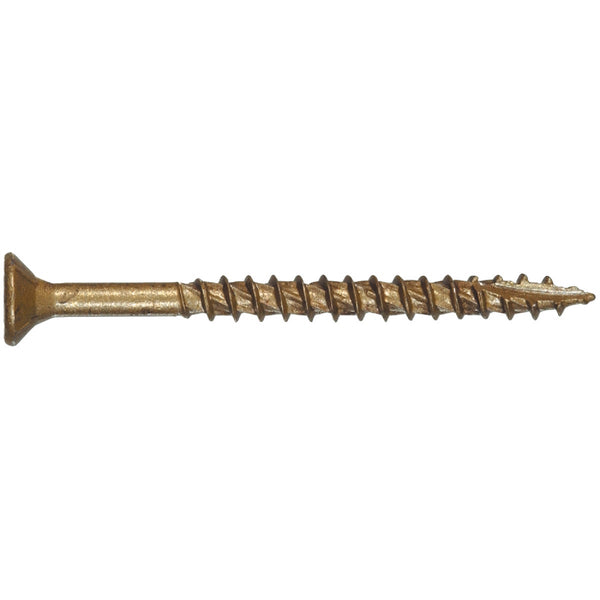 Hillman Power Pro #8 x 1-3/4 In. Bronze Ceramic Flat Head Star Exterior Wood Screw (4000 Ct., 1/4 Keg)