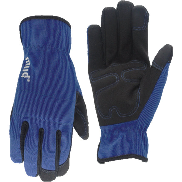 Mud Women's Medium/Large Synthetic Leather True Blue Garden Glove