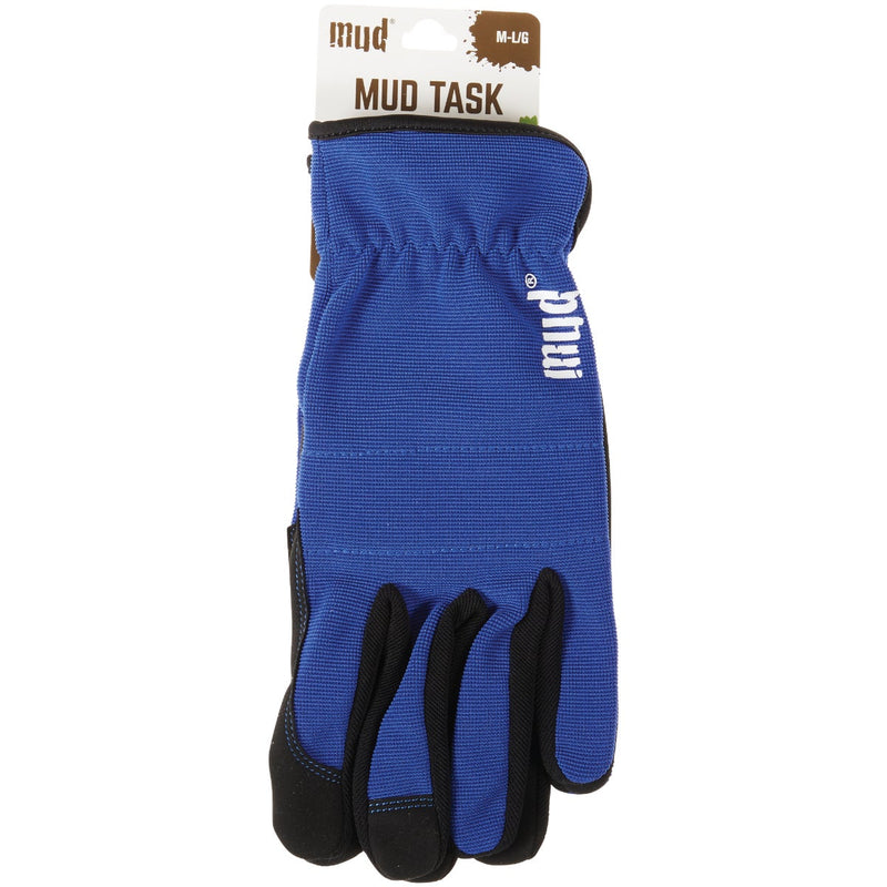 Mud Women's Medium/Large Synthetic Leather True Blue Garden Glove