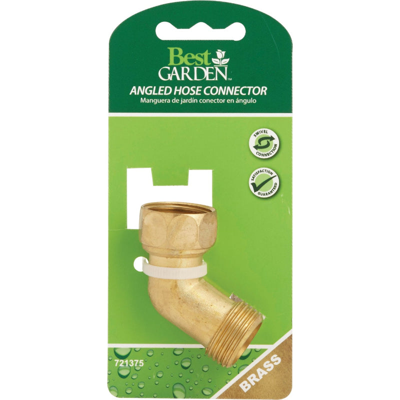 Best Garden 3/4 In. FHT x 3/4 In. MHT Brass Gooseneck Hose Connector