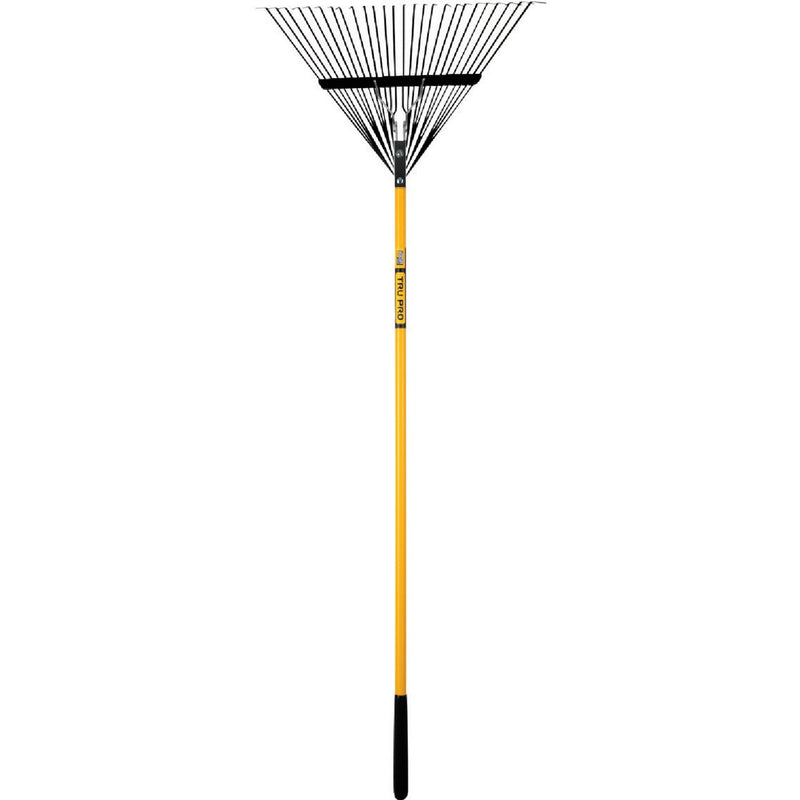 Tru Pro 26 In. Steel Head 54 In. Fiberglass Handle Leaf Rake (26-Tine)