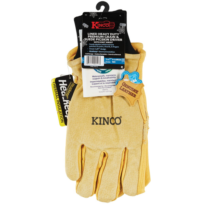 Kinco Men's XL Premium Pigskin Thermal Insulated Winter Work Glove