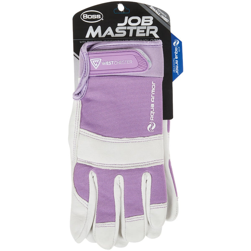 Boss Job Master Aqua Armor Women's Small/Medium Purple & White Work Glove