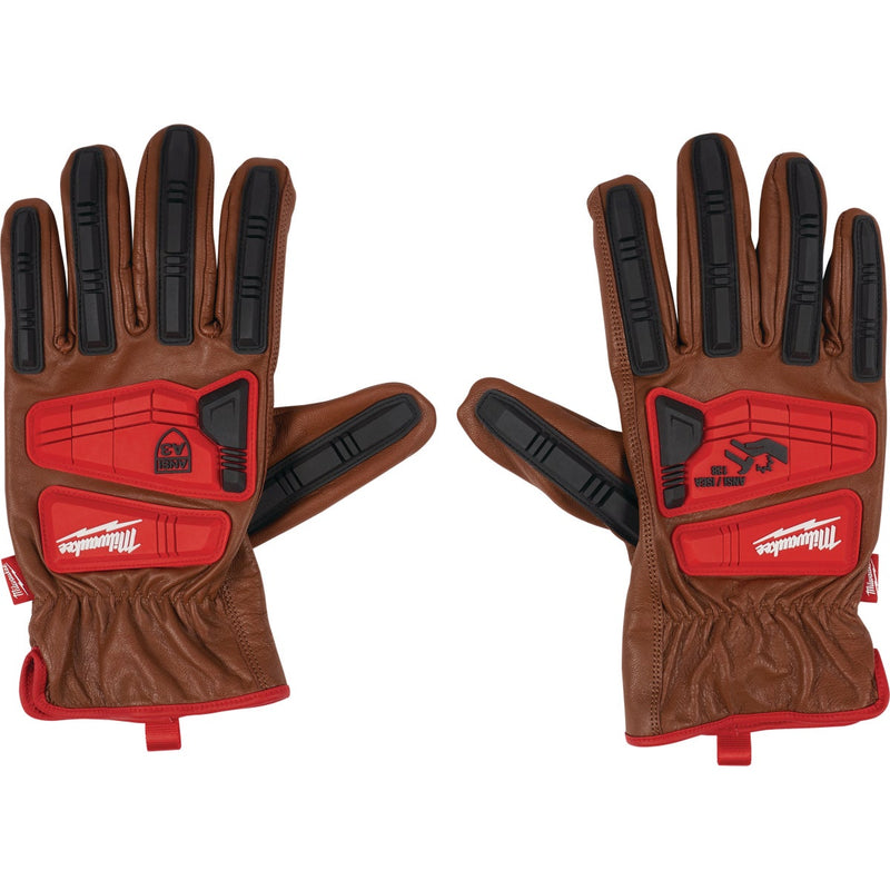 Milwaukee Impact Cut Level 3 Unisex Large Goatskin Leather Work Gloves