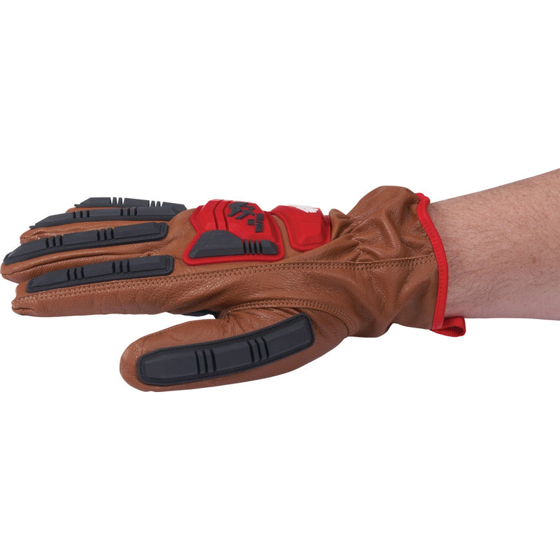 Milwaukee Impact Cut Level 3 Unisex Large Goatskin Leather Work Gloves