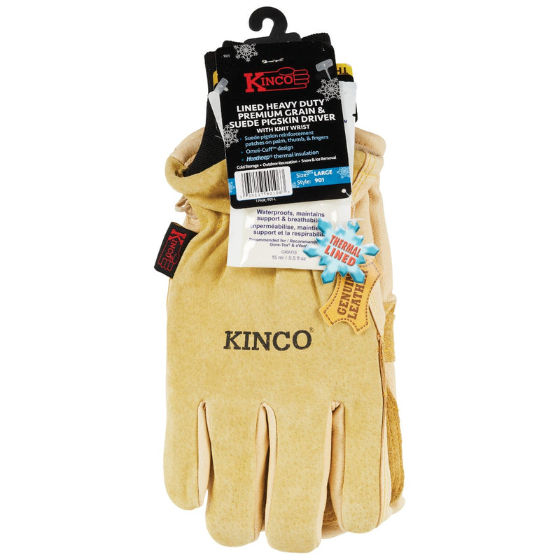 Kinco Men's Large Premium Pigskin Thermal Insulated Winter Work Glove