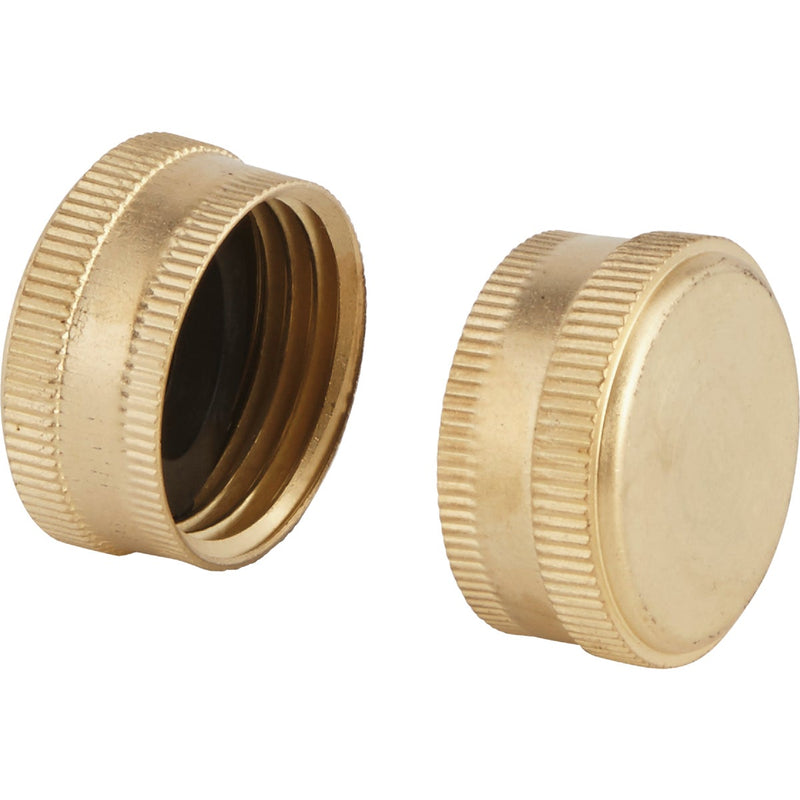 Best Garden Brass 5/8 In. Hose End Cap (2-Pack)