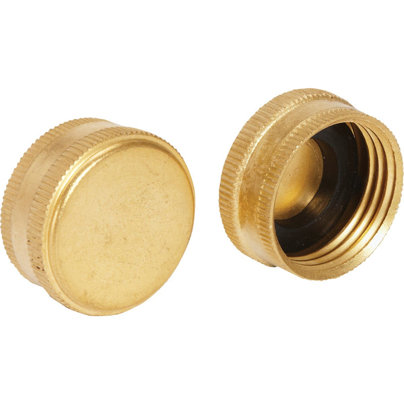 Best Garden Brass 5/8 In. Hose End Cap (2-Pack)