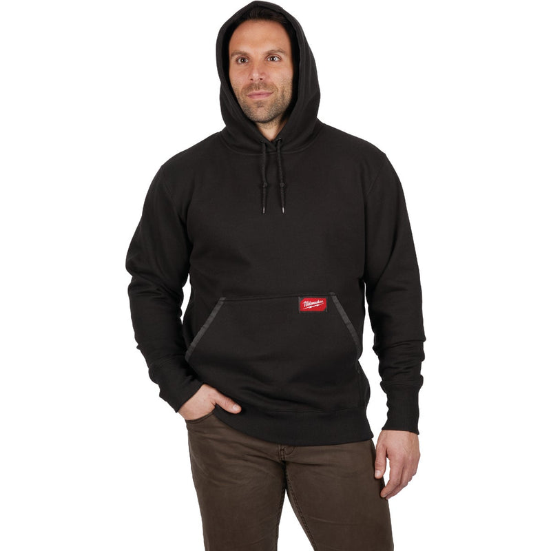 Milwaukee Large Black Heavy-Duty Pullover Hooded Sweatshirt