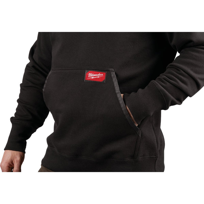 Milwaukee Large Black Heavy-Duty Pullover Hooded Sweatshirt