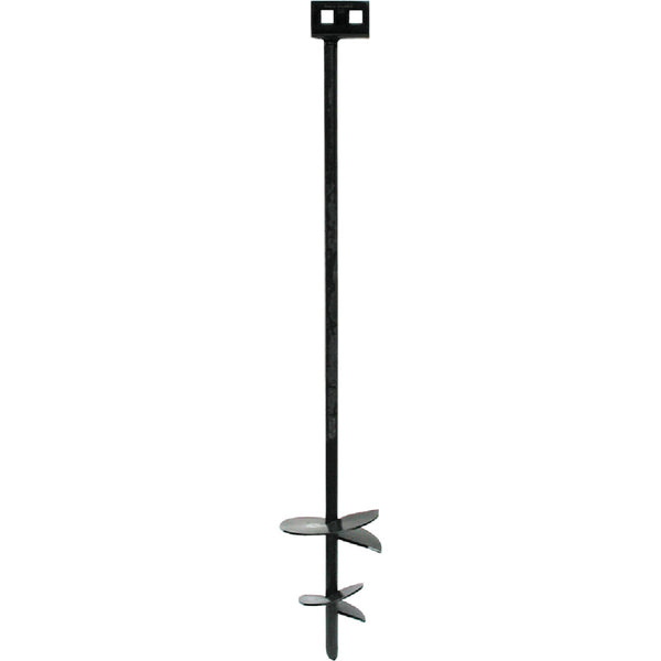 Tie Down 4 In./6 In. x 36 In. Black Iron Double Head Earth Anchor