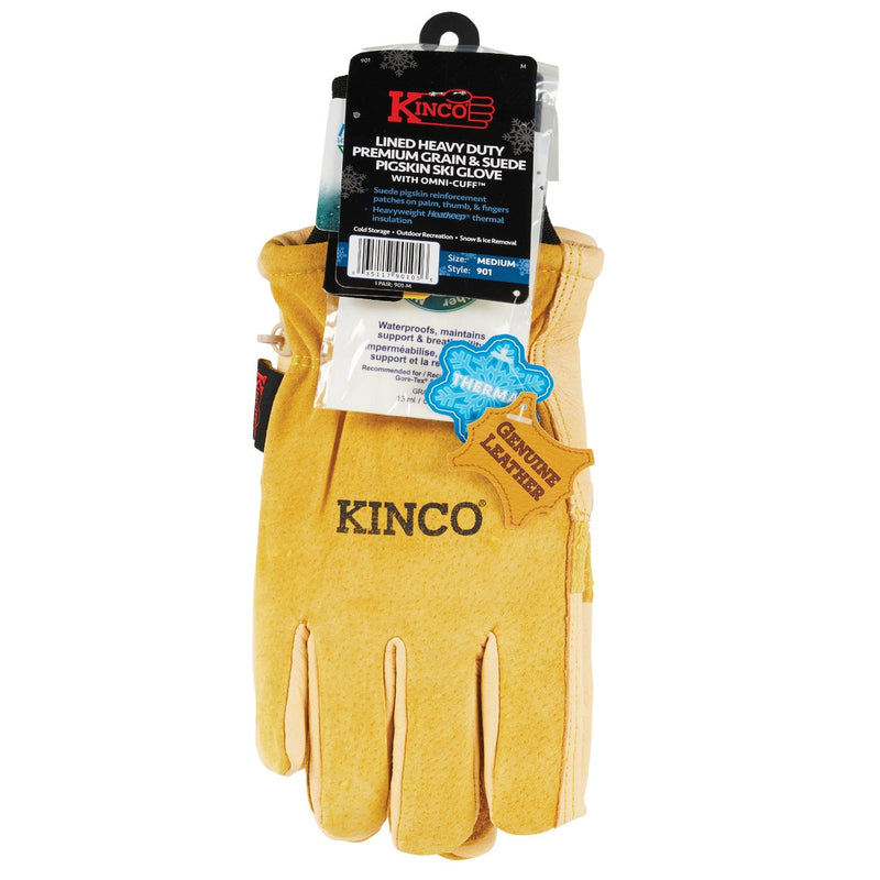 Kinco Men's Medium Premium Pigskin Thermal Insulated Winter Work Glove