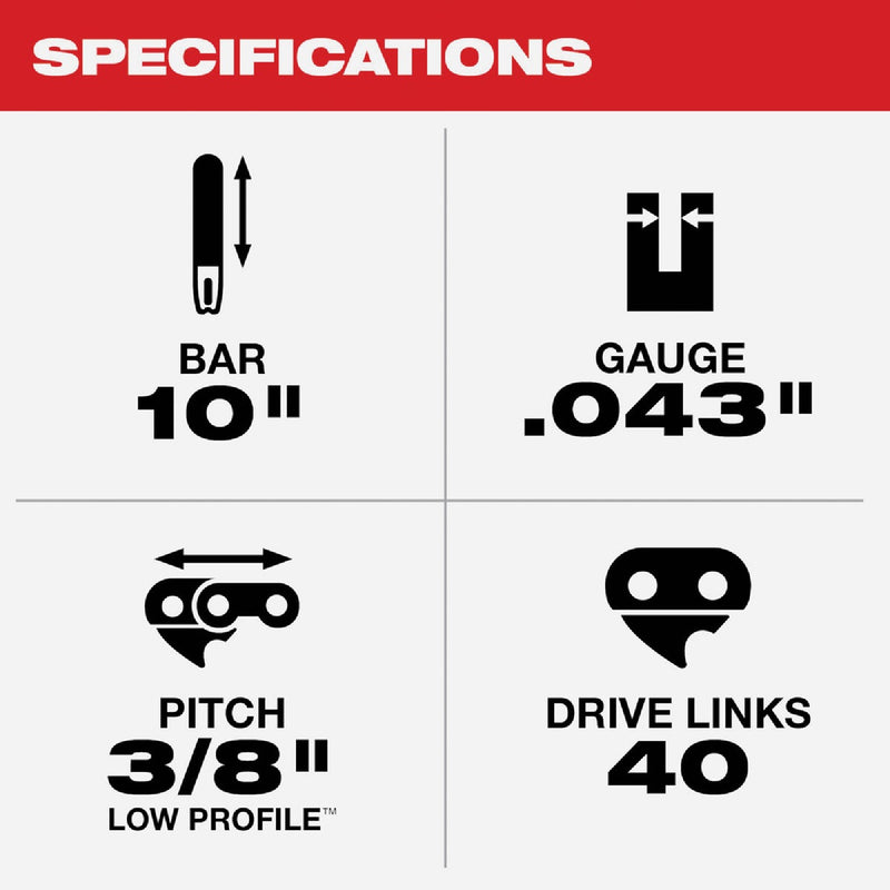 Milwaukee 10 In. Pole Saw Chain