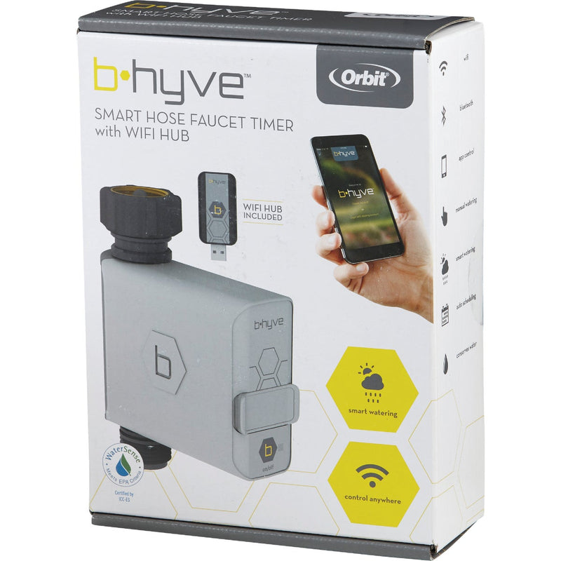 Orbit B-Hyve Gen 2 Smart 1-Outlet Hose Faucet Irrigation Controller with Wi-Fi Hub