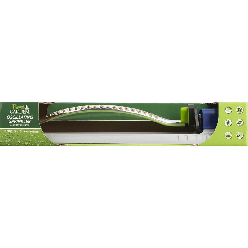 Best Garden Metal 3400 Sq. Ft. Blue & Gray Oscillating Sprinkler