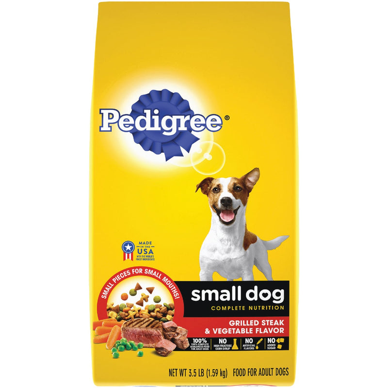 Pedigree Small Dog Complete Nutrition 3.5 Lb. Grilled Steak Vegetable Adult Dry Dog Food