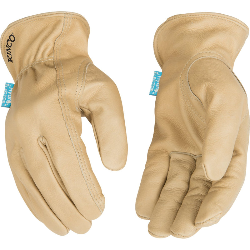 Kinco HydroFlector Men's XL Water-Resistant Tan Cowhide Driver Glove