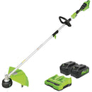 Greenworks 24V (2 x 24V) 16 In. Brushless Attachment Capable String Trimmer with (2) 4.0 Ah USB Batteries & Charger
