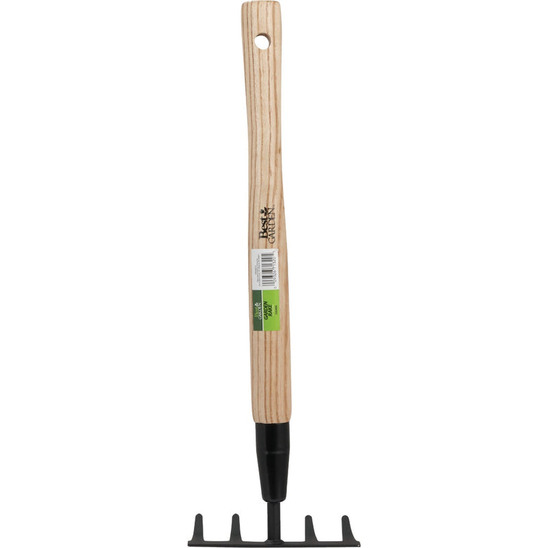 Best Garden 5 In. Steel Level Garden Rake (5-Tine)