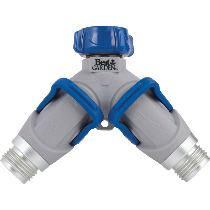 Best Garden Plastic Dual Y-Hose Shutoff Connector