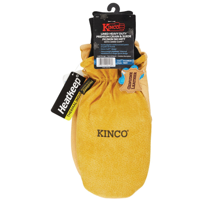 Kinco Men's XL Premium Pigskin Thermal Insulated Mitten