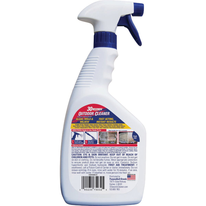 30 seconds Outdoor Cleaner 1 Qt. Ready To Use Trigger Spray Algae, Mold & Mildew Stain Remover