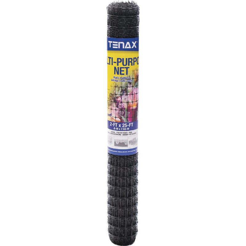 Tenax 3/4 In. x 1 In. Mesh 2 Ft. x 25 Ft. Black Multi-Purpose Net