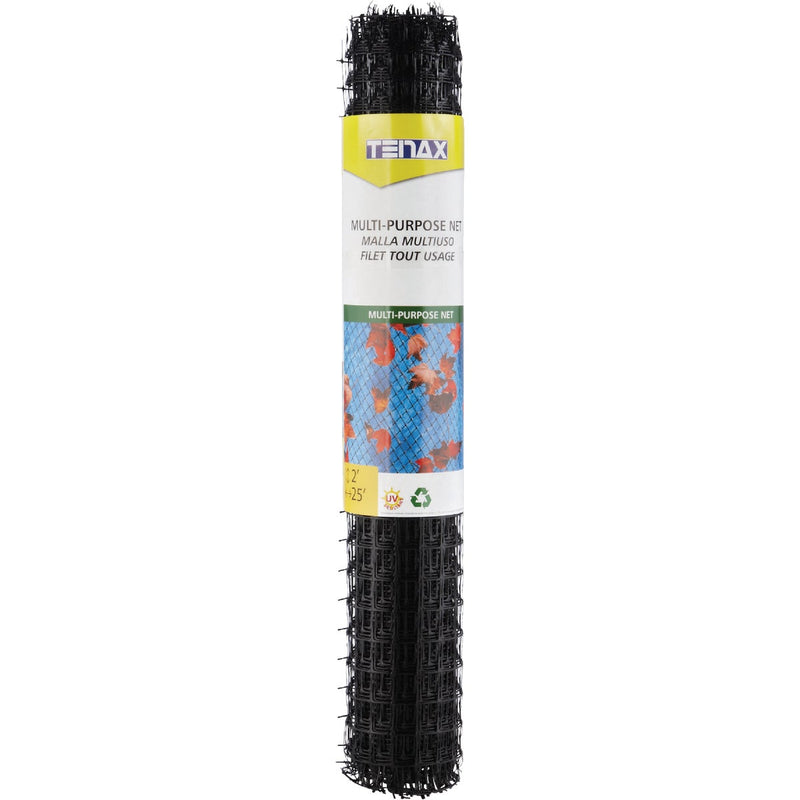 Tenax 3/4 In. x 1 In. Mesh 2 Ft. x 25 Ft. Black Multi-Purpose Net