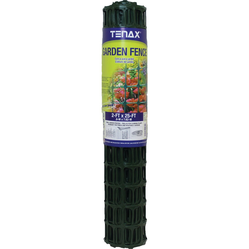 Tenax 2 Ft. H. x 25 Ft. L. High-Density Polyethylene Garden Fence, Green