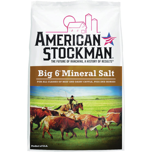 American Stockman Big 6 50 Lb. 96% Purity Trace Mineral Salt