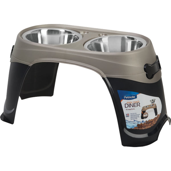 Petmate Easy Reach Diner Oval Extra Large Elevated Pet Food Dish