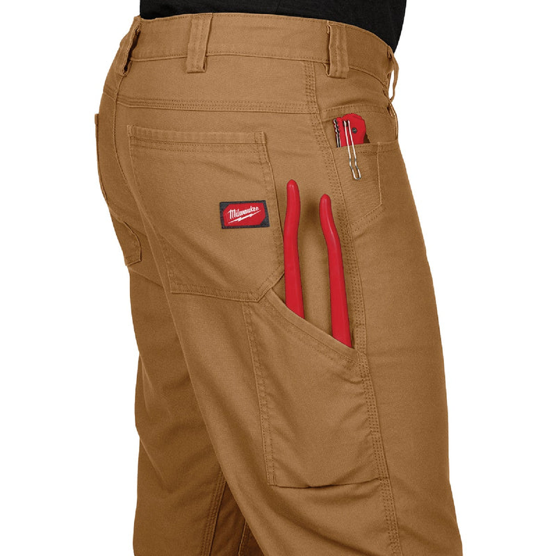 Milwaukee Flex Khaki 30 x 30 Heavy-Duty Work Pants