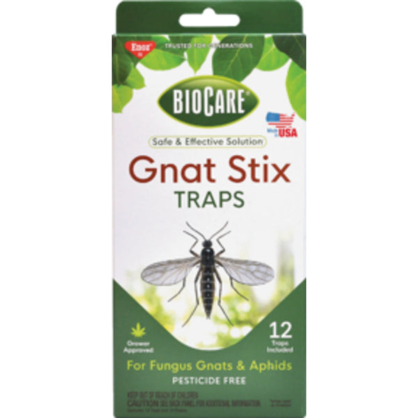 Enoz BioCare Gnat Stix Disposable Indoor Insect Trap (12-Pack)