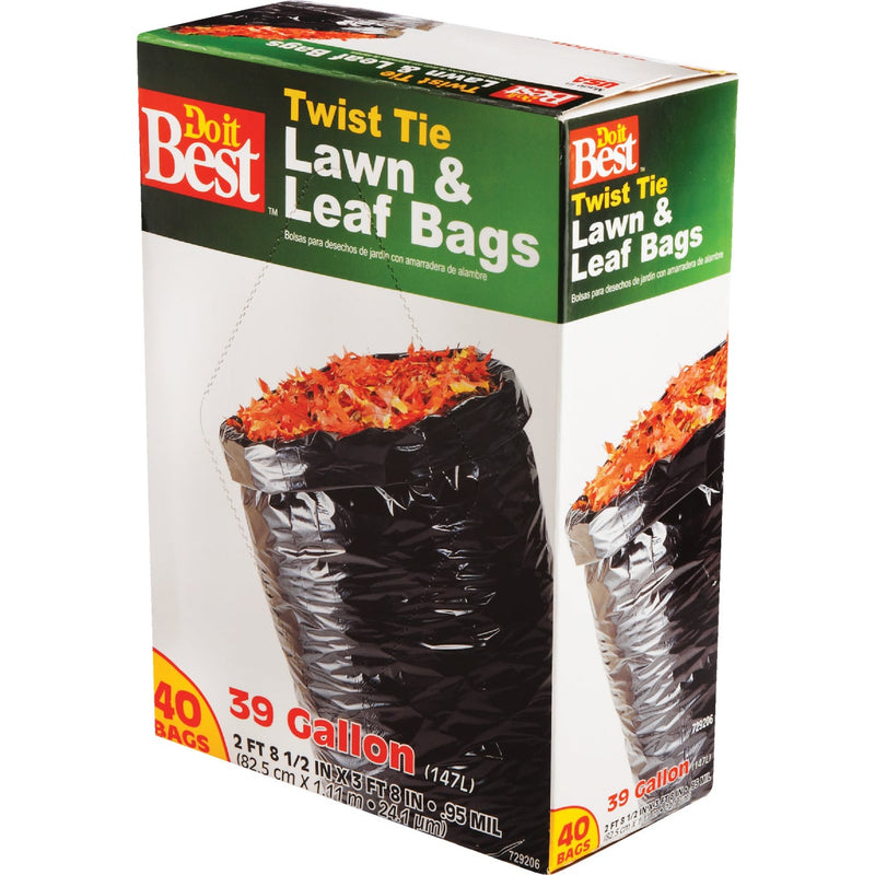 Do it Best 39 Gal. Black Flap Tie Lawn & Leaf Bag (40-Count)