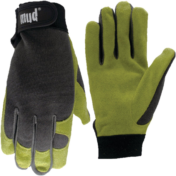 Mud Women's Medium/Large Split Leather Grass High Dexterity Garden Glove