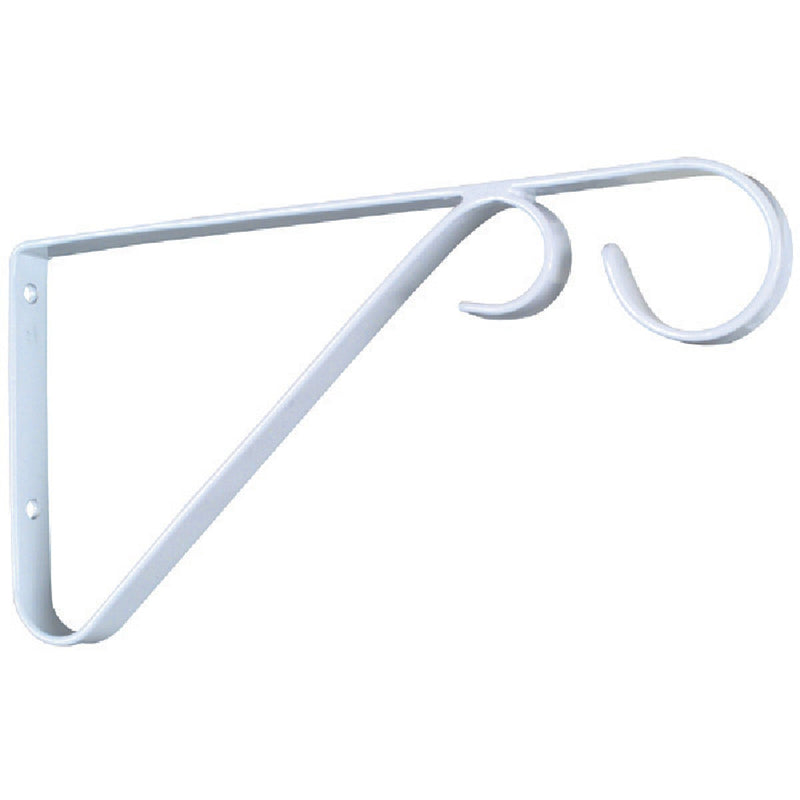 National 9 In. White Steel Hanging Plant Bracket