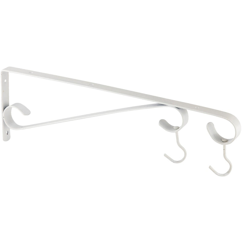 National 15 In. White Steel Hanging Plant Bracket