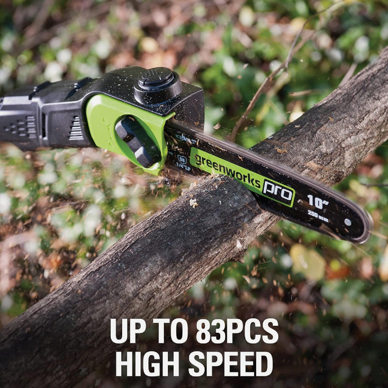 Greenworks 80V 10 In. Brushless Pole Saw - Battery & Charger Sold Separately