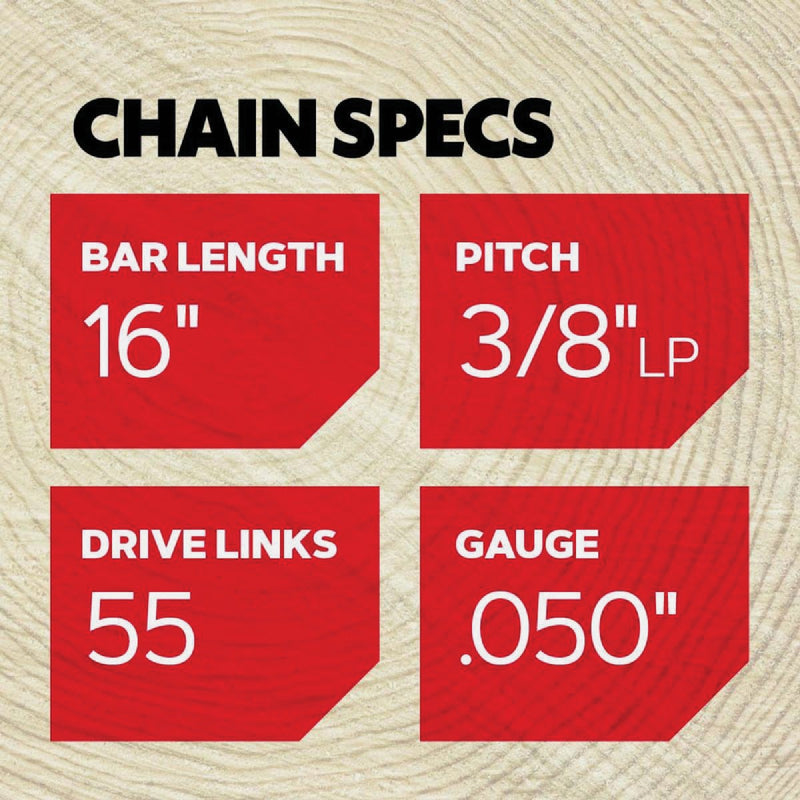 Oregon AdvanceCut 16 In. 55 Drive Links Bar & S55 Chain Replacement Combo