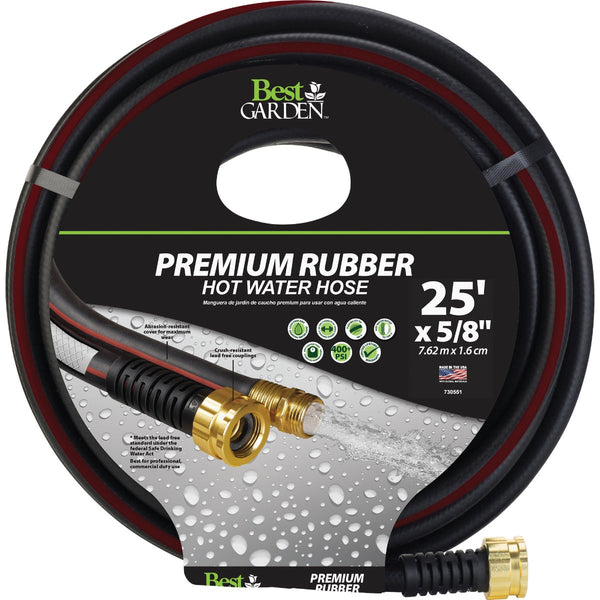 Best Garden Extra Heavy Duty Premium Rubber 5/8 In. Dia. x 25 Ft. L. Drinking Water Safe Hot Water Hose