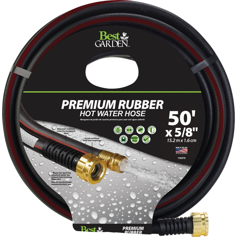 Best Garden Extra Heavy Duty Premium Rubber 5/8 In. Dia. x 50 Ft. L. Drinking Water Safe Hot Water Hose