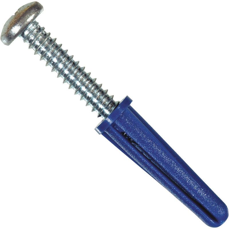 Hillman #10 - #12 Thread x 1 In. Blue Conical Plastic Anchor (4 Ct.)