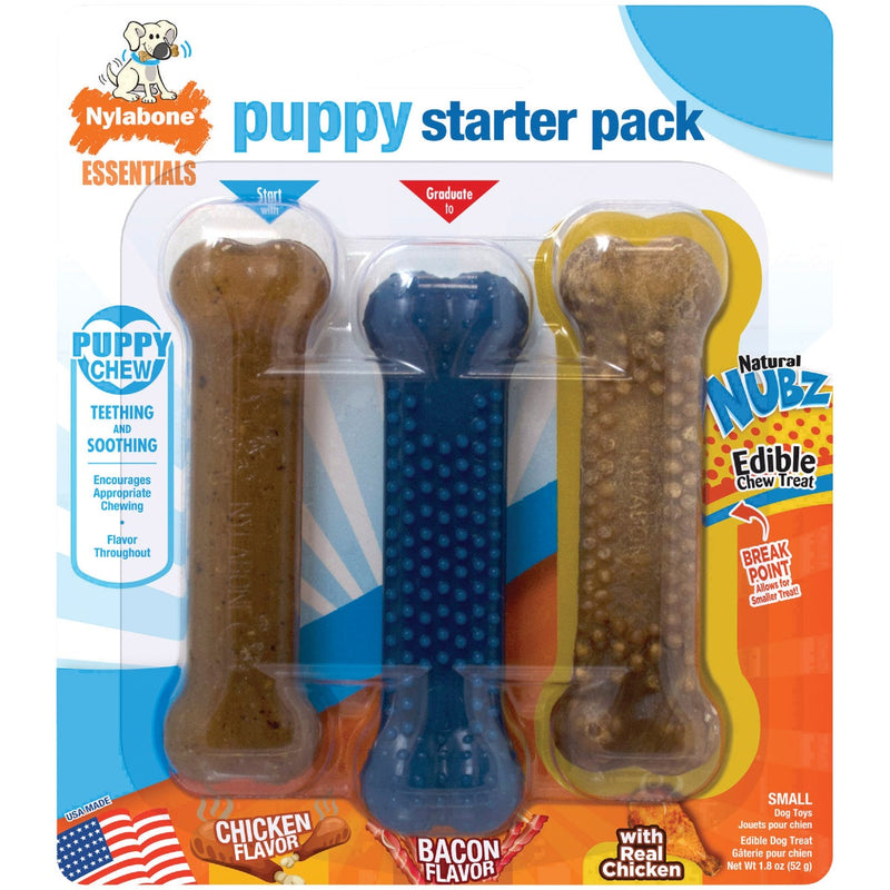 Nylabone Variety Flavor Puppy Starter Pack