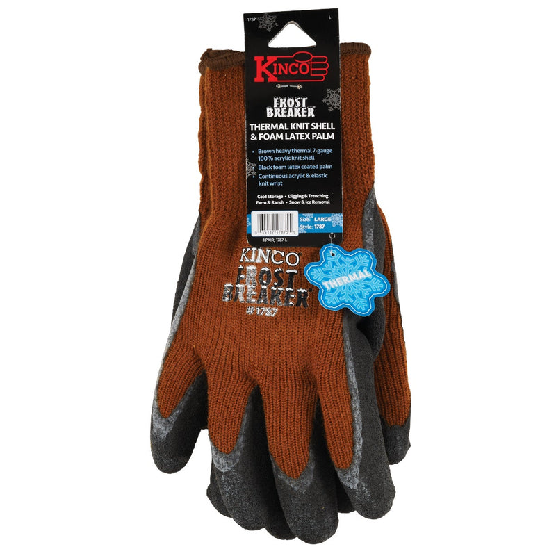 Kinco Frost Breaker Men's Large Acrylic Knit Shell Latex Coated Palm Glove