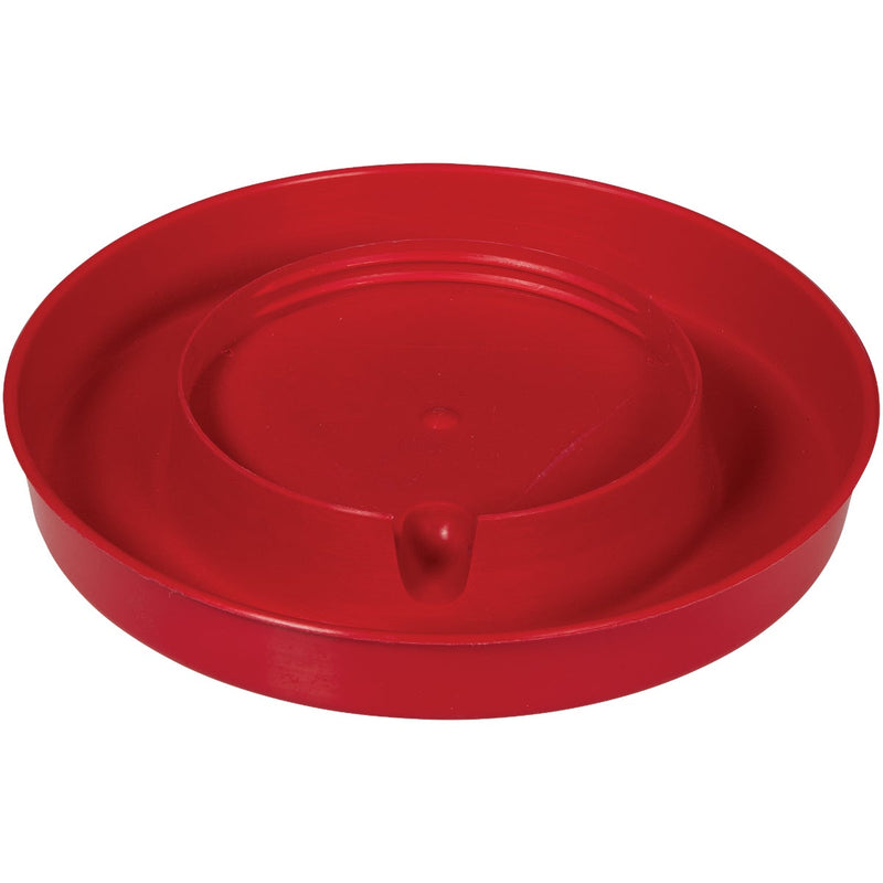 Farm-Tuff 1 Gal. Screw-On Red Polypropylene Poultry Waterer Base