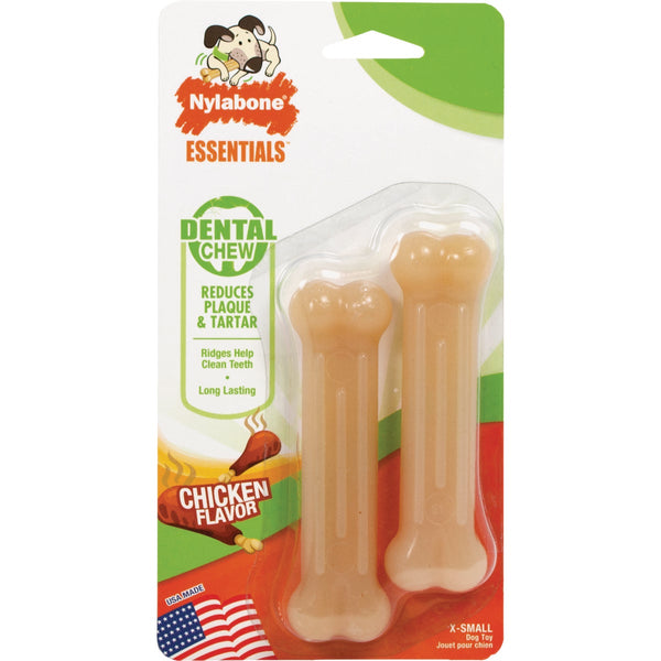 Nylabone Daily Healthy Chicken Petite Chew Toy (2-Pack)