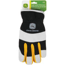 John Deere Men's Large Cowhide Leather Black Work Glove