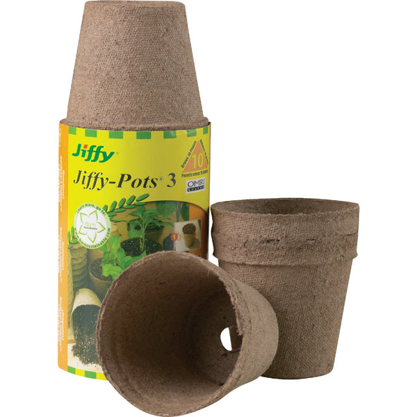 Jiffy 3 In. W. Round Peat Pot (10-Pack)